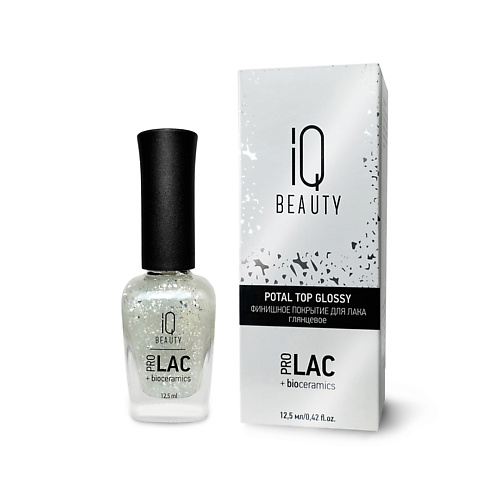 

IQ BEAUTY Финишное покрытие для лака с поталью глянцевое PROLAC+bioceramics 12.5, Финишное покрытие для лака с поталью глянцевое PROLAC+bioceramics