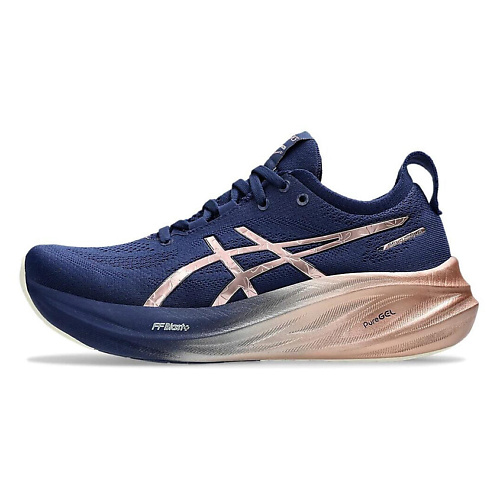 

ASICS Кроссовки Гель Nimbus 26 Беговые Низкие Синее золото Женские, Кроссовки Гель Nimbus 26 Беговые Низкие Синее золото Женские