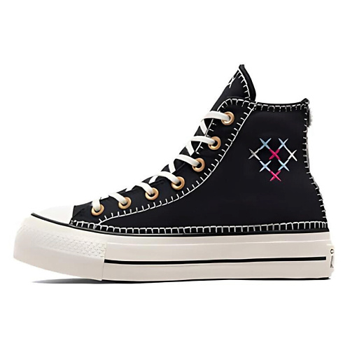 

CONVERSE Кроссовки Chuck Taylor All Star Lift Crafted Stitching Platform Black White Womens, Кроссовки Chuck Taylor All Star Lift Crafted Stitching Platform Black White Womens