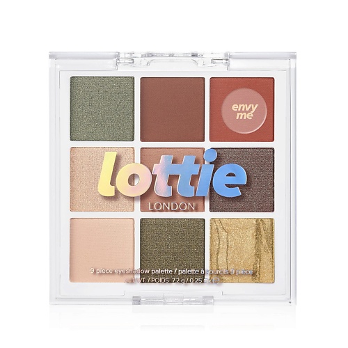 

LOTTIE LONDON Палетка теней для век 9 оттенков Envy Me, Палетка теней для век 9 оттенков Envy Me