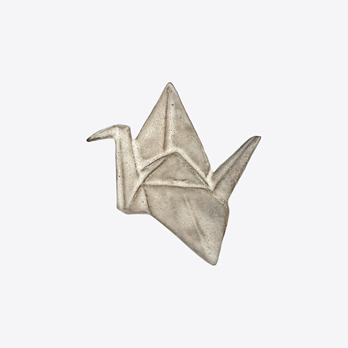 

LA PALME ARTISAN CERAMICA Брошь-значок из керамики Оригами Журавлик, Брошь-значок из керамики Оригами Журавлик