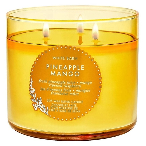 

BATH & BODY WORKS Ароматическая свеча White Barn Pineapple Mango, Ароматическая свеча White Barn Pineapple Mango