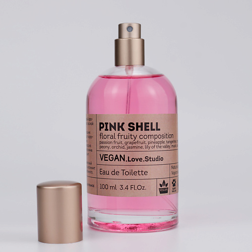 

VEGAN.LOVE.STUDIO Туалетная вода женская Pink Shell маракуйя клубника ананас жасмин 100.0, Туалетная вода женская Pink Shell маракуйя клубника ананас жасмин