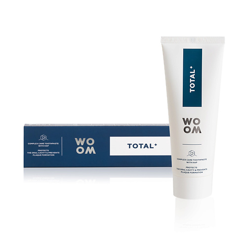 

WO OM Зубная паста с фтором для комплексного ухода WOOM TOTAL+, Зубная паста с фтором для комплексного ухода WOOM TOTAL+