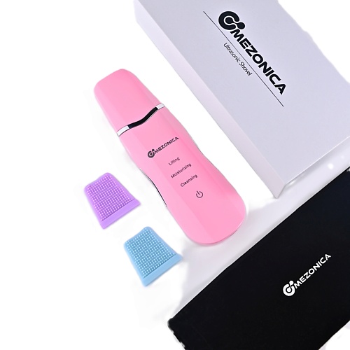 MEZONICA Аппарат ультразвуковой чистки лица, скрабер розовый, Аппарат ультразвуковой чистки лица, скрабер розовый