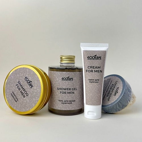 ECOLIVE Подарочный набор косметики для душа, мужсой