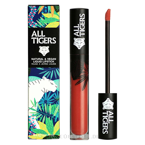 

ALL TIGERS Жидкая губная помада Natural And Vegan Lipstick, Жидкая губная помада Natural And Vegan Lipstick