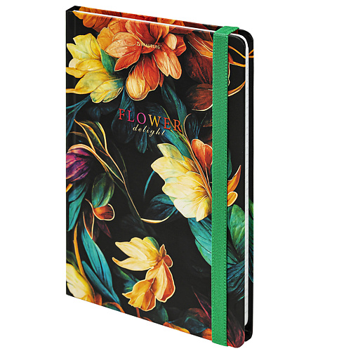 

BRAUBERG Блокнот с резинкой А5 Bloom 96л клетка, Блокнот с резинкой А5 Bloom 96л клетка