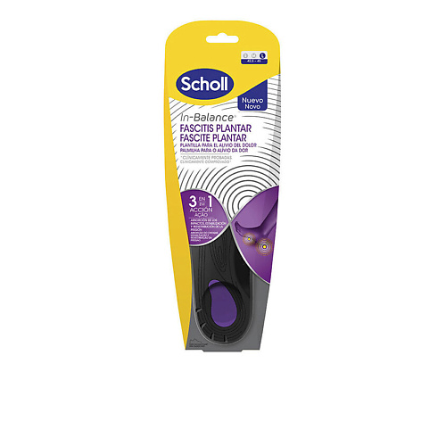 

SCHOLL Ортопедические стельки от боли при плантарном фасциите In-Balance, Ортопедические стельки от боли при плантарном фасциите In-Balance