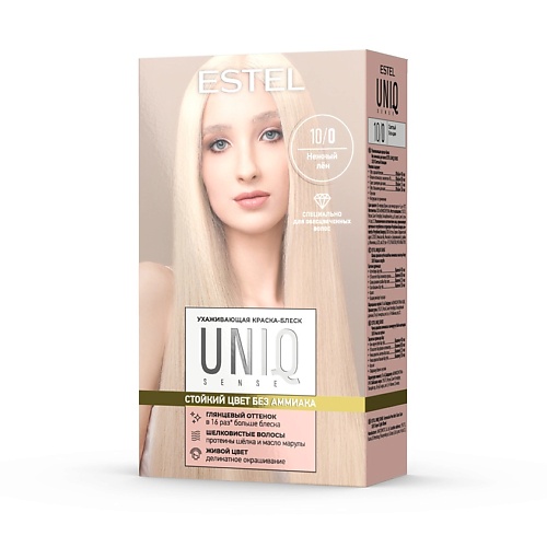 Краска для волос ESTEL PROFESSIONAL Краска-блеск для волос без аммиака, ухаживающая Uniq Sense