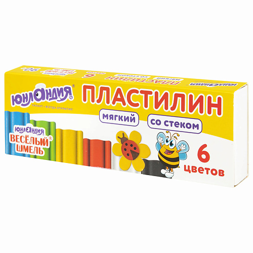 

ЮНЛАНДИЯ Пластилин мягкий Весёлый шмель 1, Пластилин мягкий Весёлый шмель