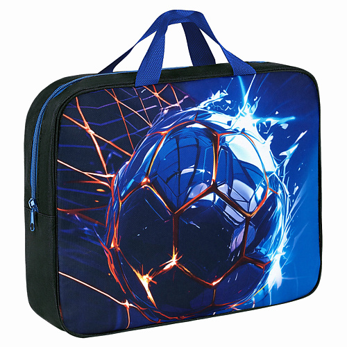 

BRAUBERG Папка на молнии А4 С РУЧКАМИ Футбольный мяч, Папка на молнии А4 С РУЧКАМИ Футбольный мяч