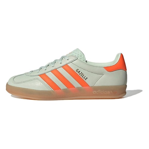 

ADIDAS ORIGINAL Кроссовки Gazelle Indoor Linen Green Solar Orange Women's, Кроссовки Gazelle Indoor Linen Green Solar Orange Women's