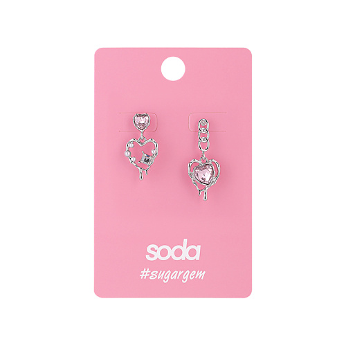 

SODA Серьги Asymmetric Hearts, Серьги Asymmetric Hearts