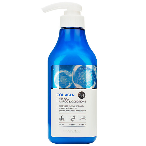 

FARMSTAY Шампунь-кондиционер увлажняющий с коллагеном Collagen Water Full Shampoo & Conditioner, Шампунь-кондиционер увлажняющий с коллагеном Collagen Water Full Shampoo & Conditioner