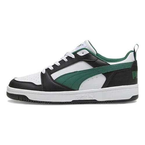 

PUMA Кроссовки Rebound V6 Low White Black Green, Кроссовки Rebound V6 Low White Black Green