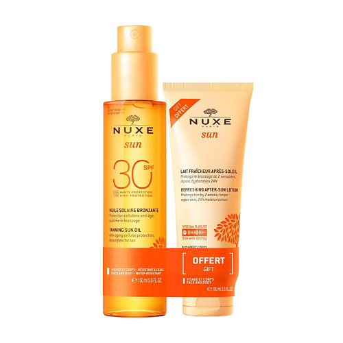 Набор солнцезащитных средств NUXE Набор Sun Tanning Oil SPF 30 & After-Sun Lotion
