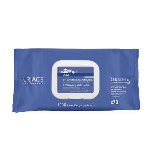 

URIAGE Очищающие салфетки для тела 80.0, Очищающие салфетки для тела