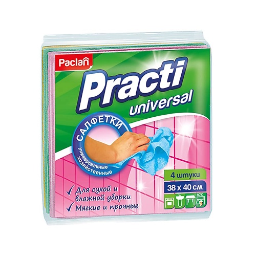 

PACLAN Салфетки для уборки из нетканого полотна, 38 х 40 см, Салфетки для уборки из нетканого полотна, 38 х 40 см