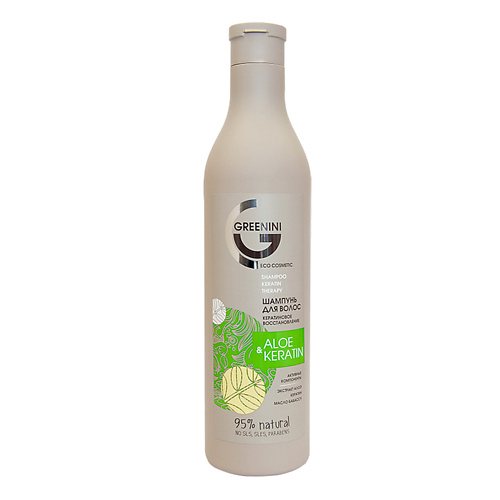 

GREENINI Шампунь для волос Aloe&Keratin Восстановление 200.0, Шампунь для волос Aloe&Keratin Восстановление