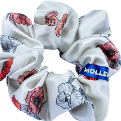 Широкая шелковая резинка для волос Маки