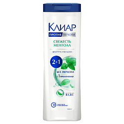 КЛИАР Шампунь Свежесть с ментолом 2 в 1