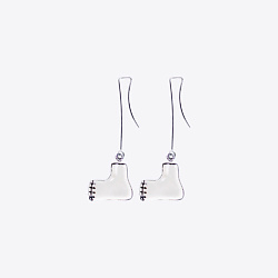 Серьги авторские Спешу нога Л