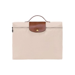Сумка Le Pliage Green Canvas paneled Calfskin Trim Canvas Bag Trumpets Men's Beige