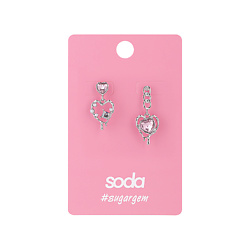 Серьги Asymmetric Hearts