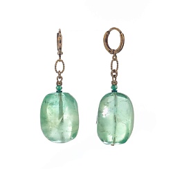 Серьги Ispirazione, флюорит, цирконий, гематит