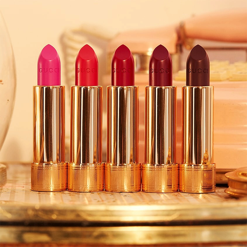 GUCCI Губная помада Gucci Satin, 25 Goldie Red 3,5 г – фото 3