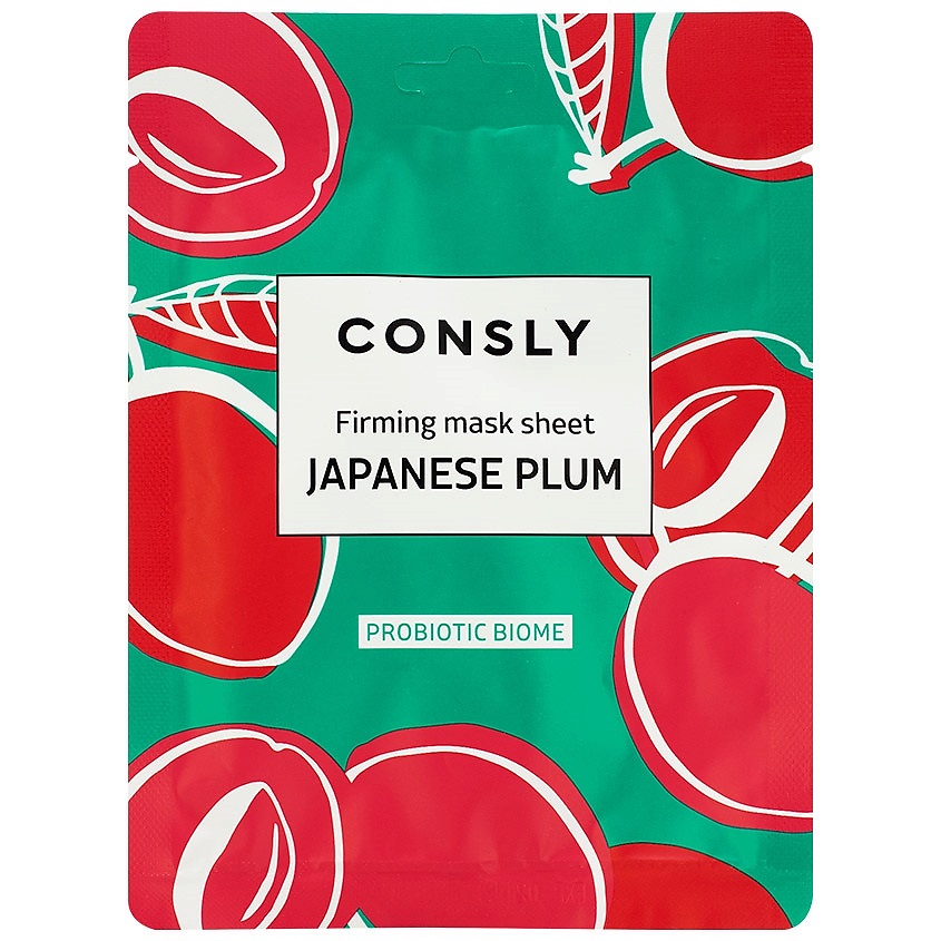 Изображение товара CONSLY Тканевая маска с экстрактом японской сливы для кожи с возрастными изменениями Probiotic Biome, 25 мл