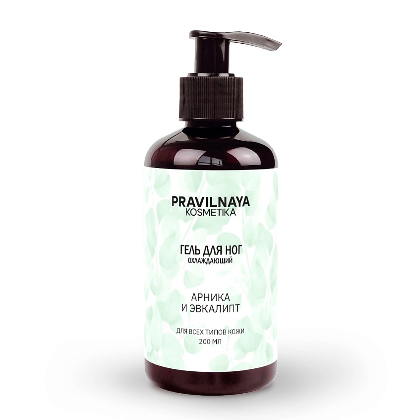 Изображение товара P+K PRAVILNAYA KOSMETIKA Охлаждающий гель для ног с ментолом Арника и эвкалипт, 200 мл