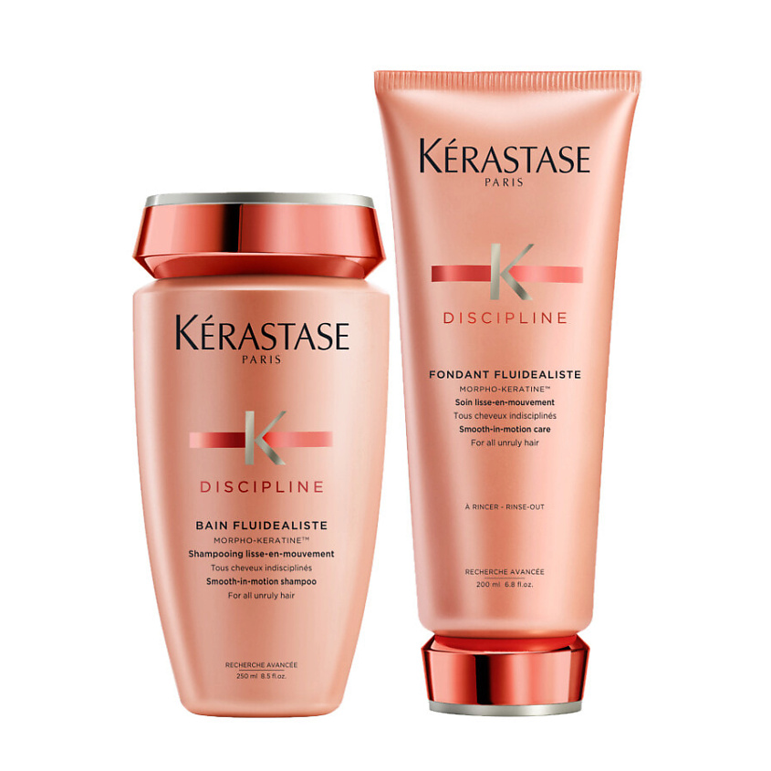 Изображение товара KERASTASE Шампунь и молочко для ухода за волосами Discipline Bain Fluidealiste, 250 мл + 200 мл