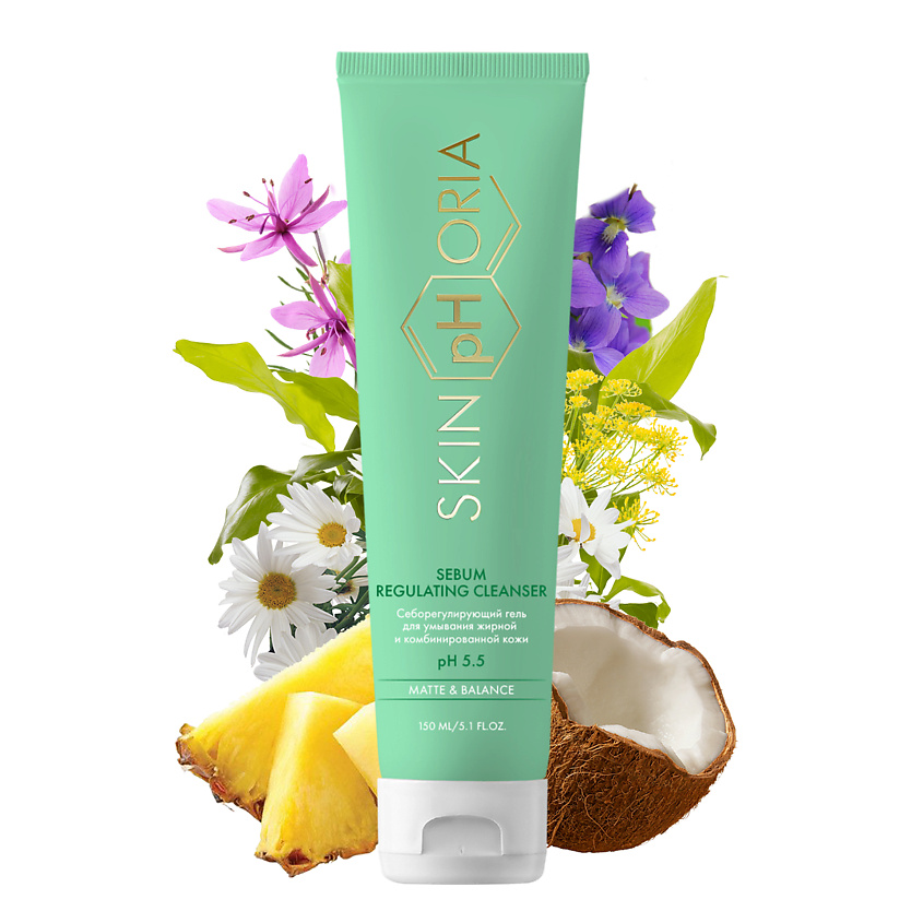 Изображение товара SKINPHORIA Гель себорегулирующий для умывания Sebum Regulating Cleanser, 150 мл