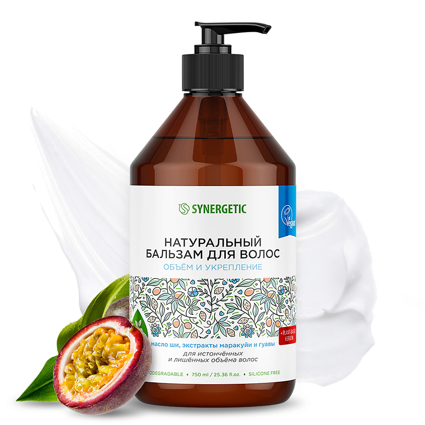 Изображение товара Натуральный бальзам для волос SYNERGETIC Объем и укрепление 750 мл