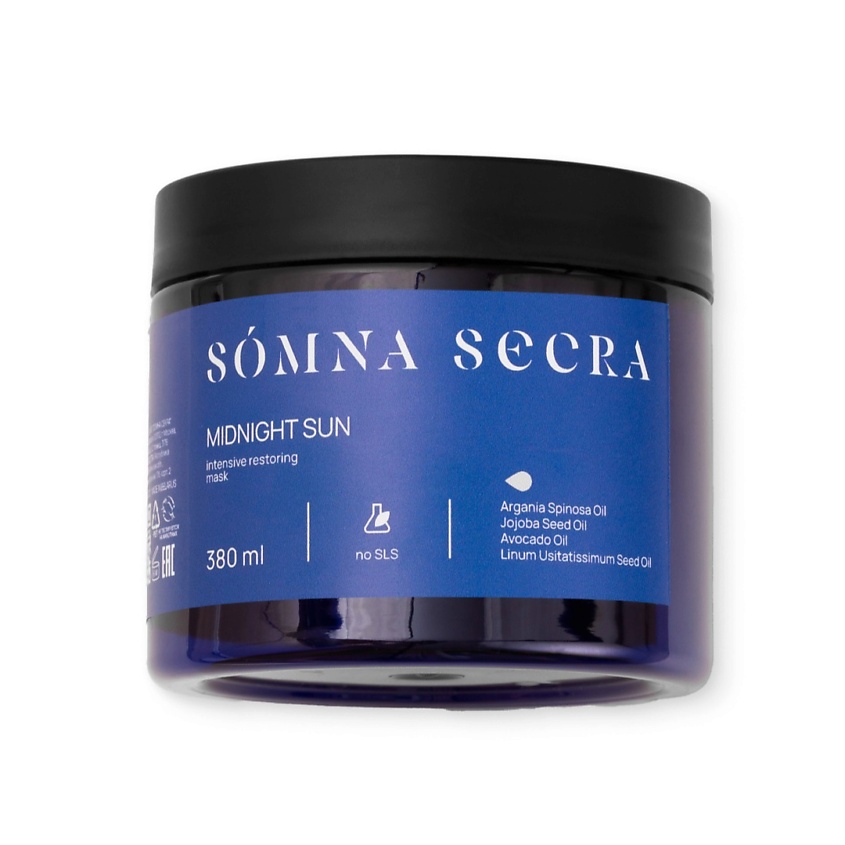 Изображение товара SOMNA SECRA Маска для волос профессиональная восстанавливающая, 380 мл, Midnight Sun