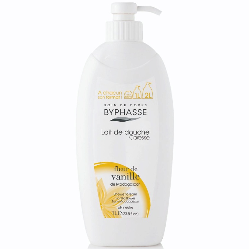 Изображение товара BYPHASSE Гель для душа CARESSE ванильный, 1000 мл