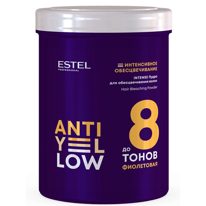 Изображение товара ESTEL PROFESSIONAL Пудра для обесцвечивания волос ANTI-YELLOW intense, 500 г.
