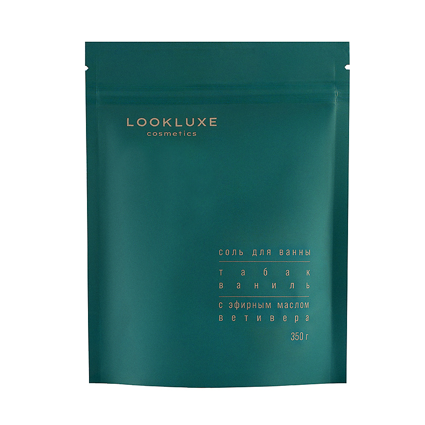 Изображение товара LOOKLUXE Соль для ванны ТАБАК-ВАНИЛЬ с эфирным маслом ВЕТИВЕРА, 350 г