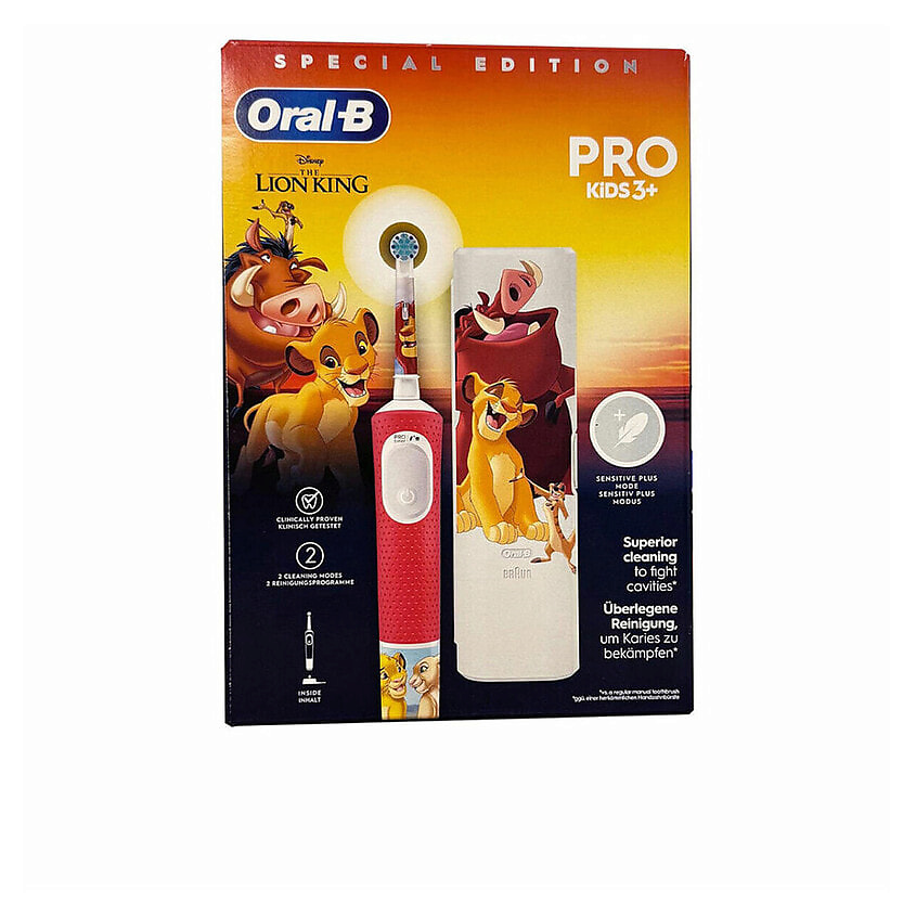 Изображение товара Детская электрическая зубная щетка ORAL-B Vitality Pro Kids Lion King с футляром