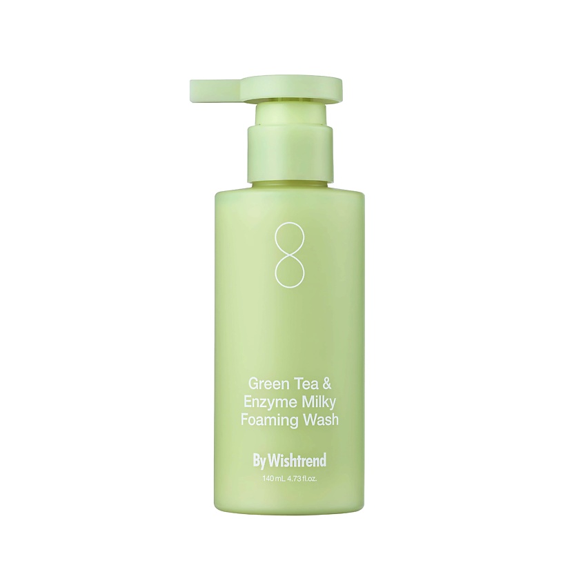 Изображение товара BY WISHTREND Пенка для умывания с зеленым чаем и энзимами Green Tea & Enzyme Milky Foaming Wash, 140 мл
