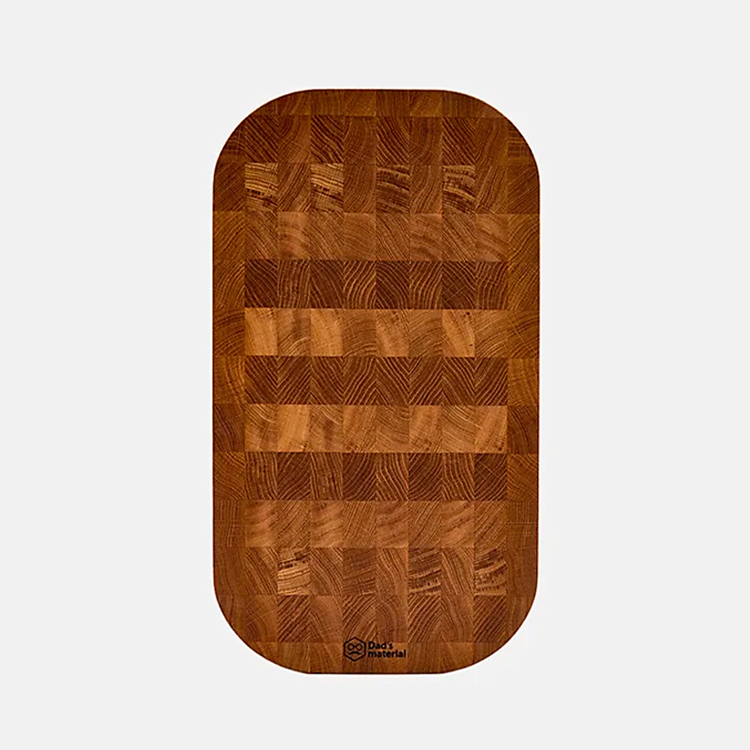 Изображение товара DAD`S MATERIAL Разделочная торцевая доска скругленная, 1 шт
