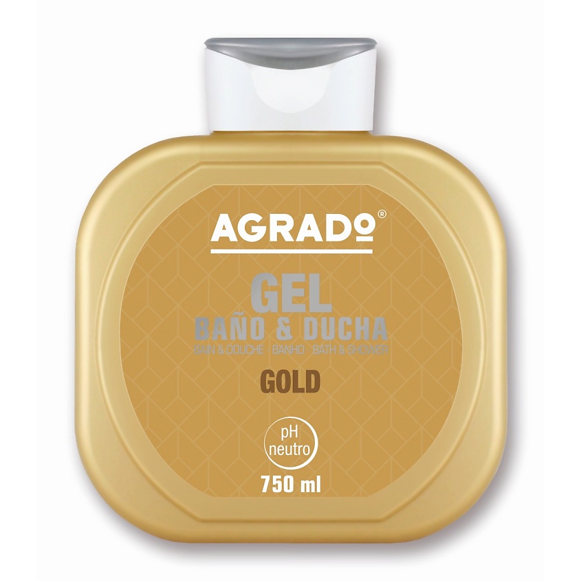 Изображение товара Гель для душа Agrado Gold 750 мл для тела и кожи