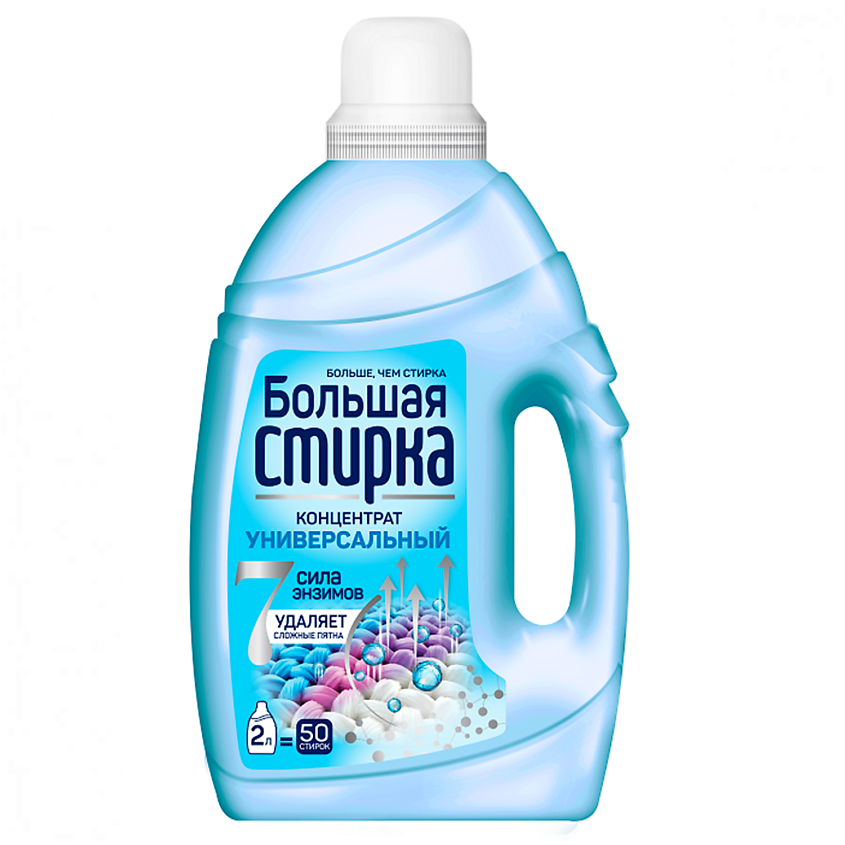 Изображение товара БОЛЬШАЯ СТИРКА Гель для стирки UNIVERSAL 2 в 1, 2000 мл