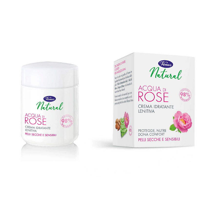 Изображение товара VENUS Крем для лица с экстрактом розы Natural, 50 мл