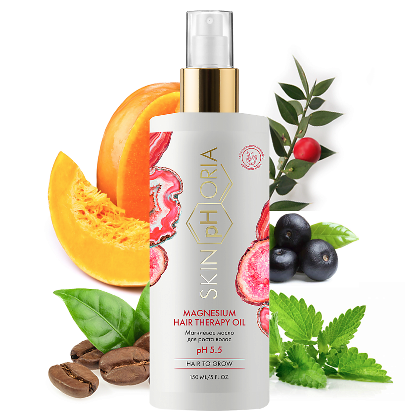 Изображение товара SKINPHORIA Магниевое масло для роста волос Magnesium Hair Therapy Oil, 150 мл
