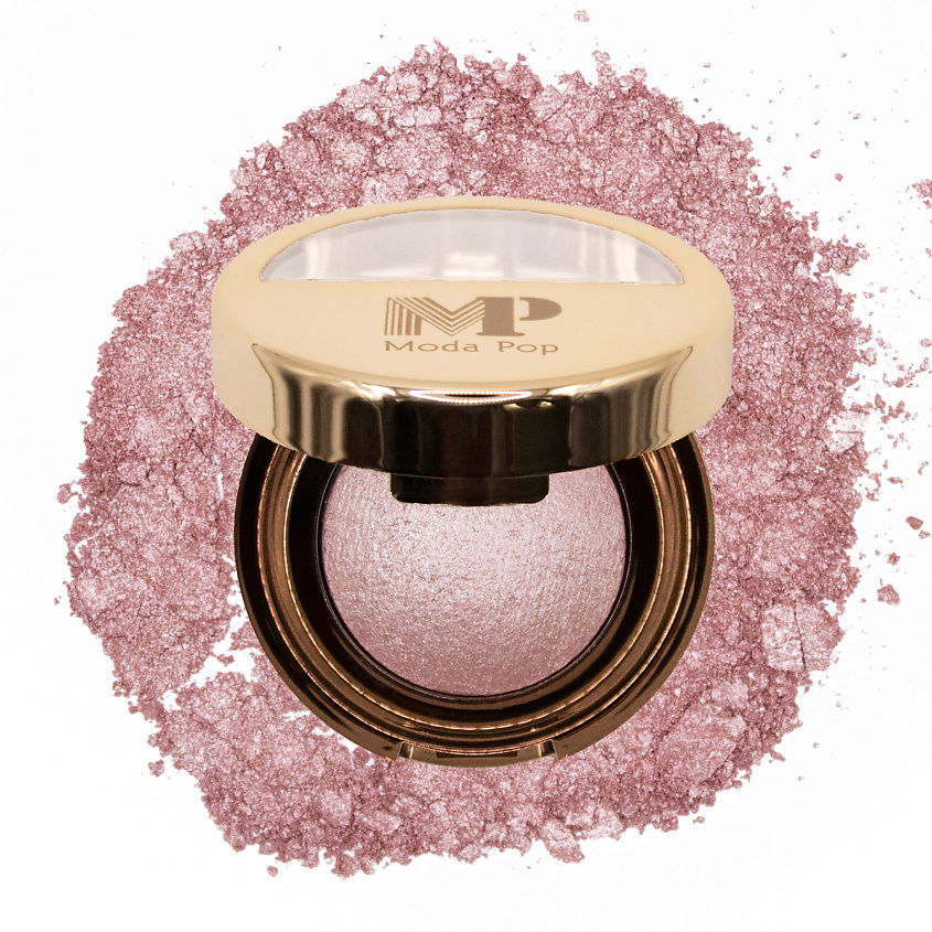 Изображение товара MODAPOP Тени для век блестящие с шиммером Тон 24, стойкие, компактные, 16 оттенков