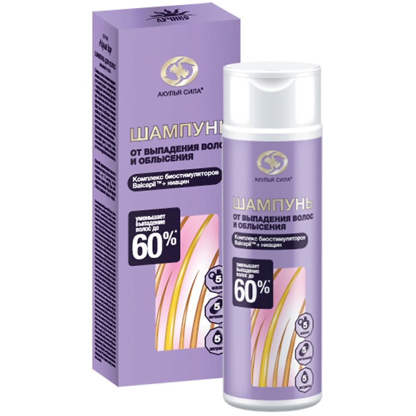 Изображение товара АКУЛЬЯ СИЛА Шампунь "От выпадения волос и облысения", 12