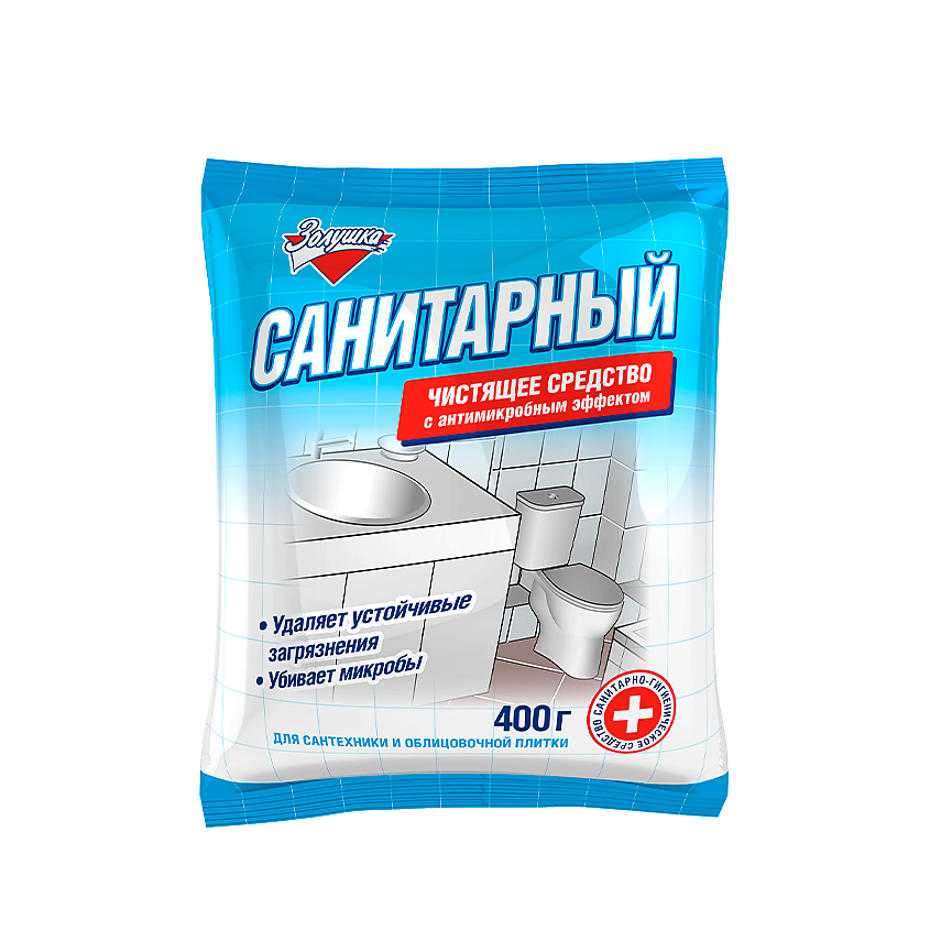 Изображение товара ЗОЛУШКА Чистящее средство с антимикробным эффектом для ванной и кухни 400 г